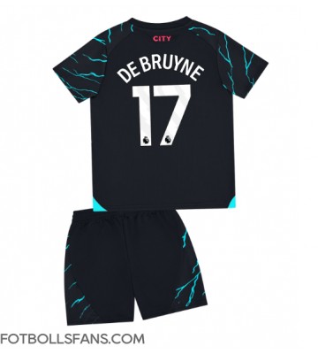 Manchester City Kevin De Bruyne #17 Replika Tredje Tröja Barn 2023-24 Kortärmad (+ Korta byxor)